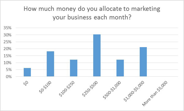 Monthly budget for business marketing