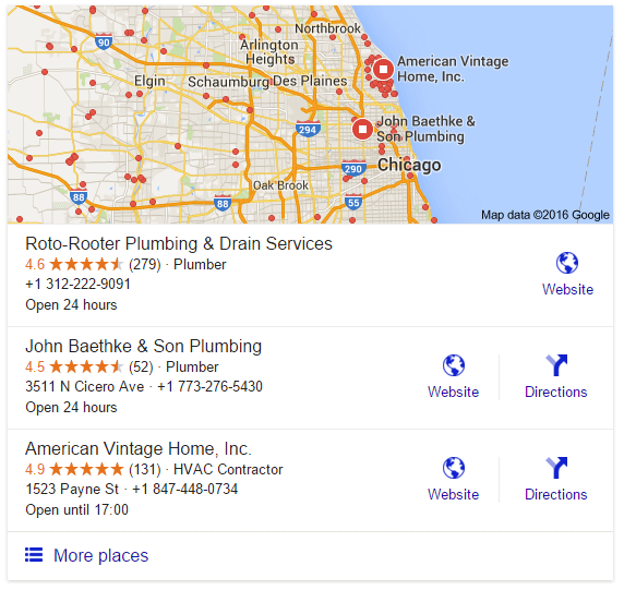 Google Local 3 Pack