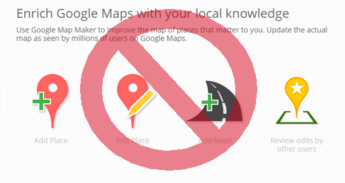 Google suspends Map Maker