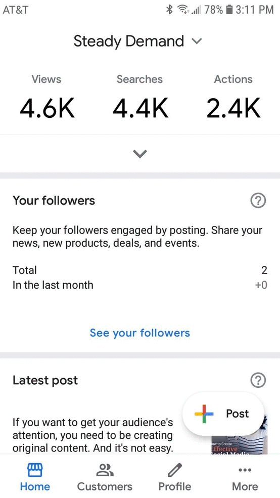 Google My Business App gif