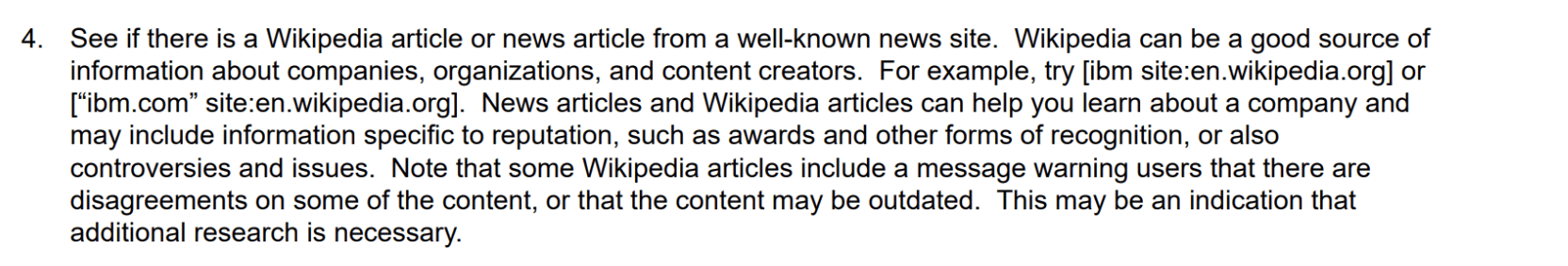 Google Quality Raters' Guidelines - Wikipedia