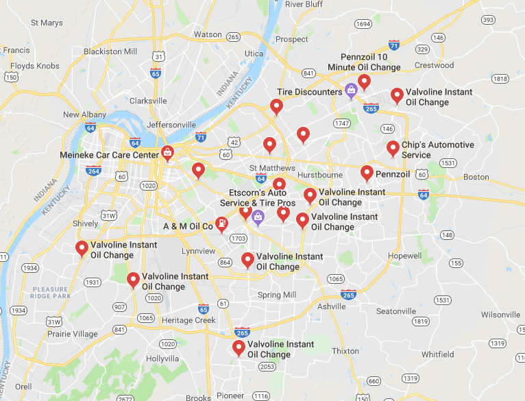 Brand dominating cities on Google maps