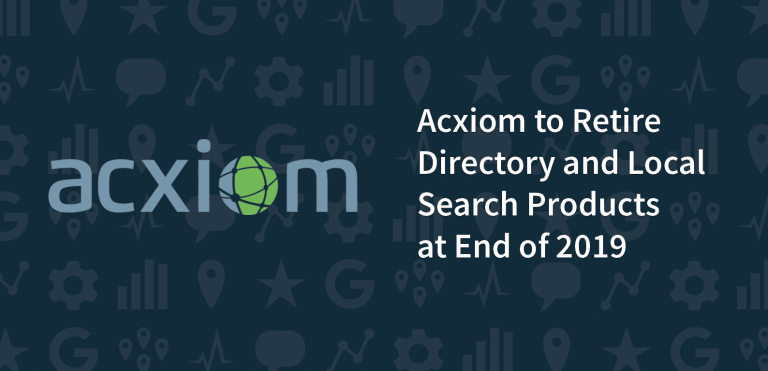 Acxiom to Retire Directory and Local Search Products at End of 2019