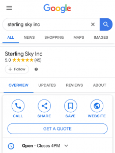 Sterling Sky Request a Quote Button 2