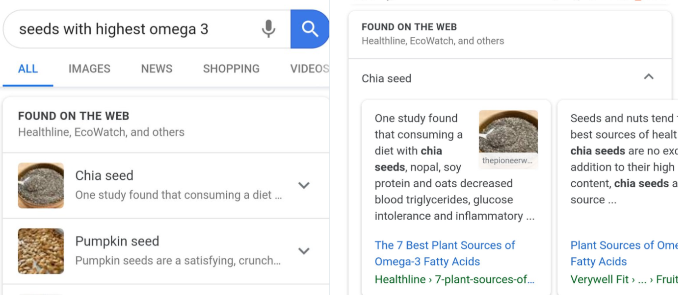 Accordion featured snippet