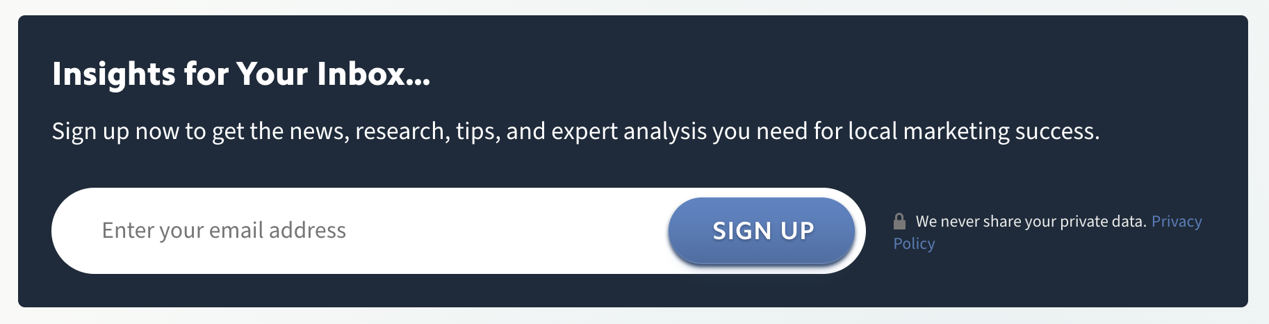 BrightLocal Email Signup