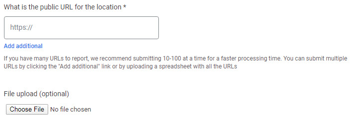 File Upload GMB Form