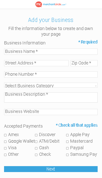 MerchantCircle Add Your Business