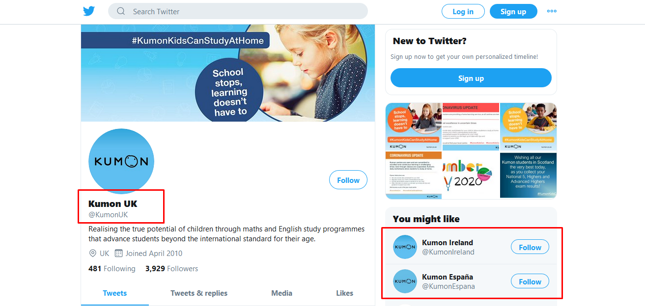 Kumon Twitter