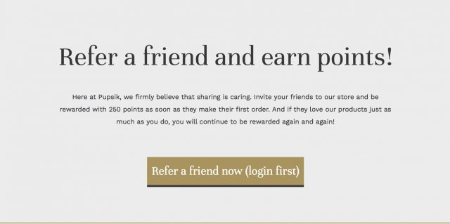 Referral marketing example