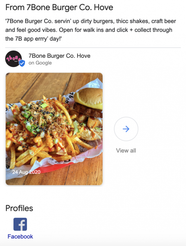 7bone Burger Co Google Posts Update