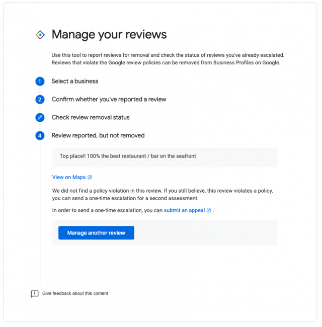 manage your reviews