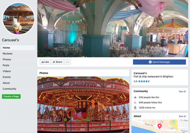 Carousel's restaurant facebook