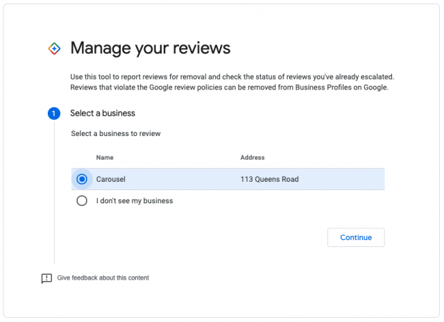 Manage your reviews