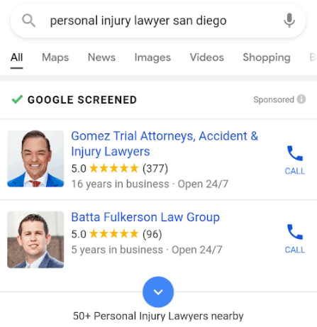 Local Services Ads Mobile Screenshot
