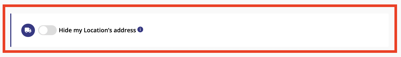 Hide location's address