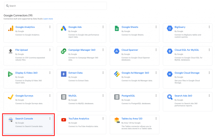 Search Console Connections