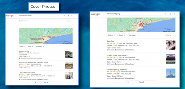 Cover photos being used in SERPs