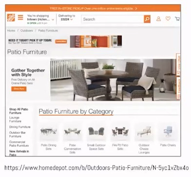 Home Depot content blocks
