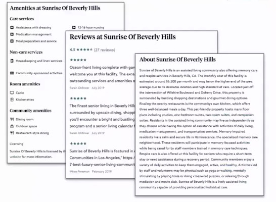 Content usefulness signals on Seniorly