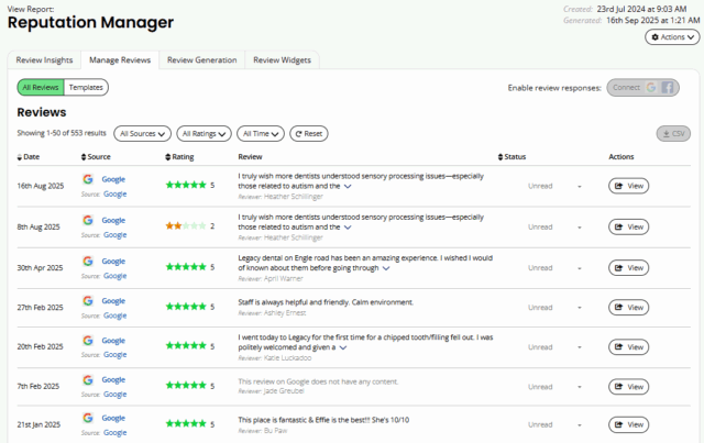 Google Business Reviews Rep Manager