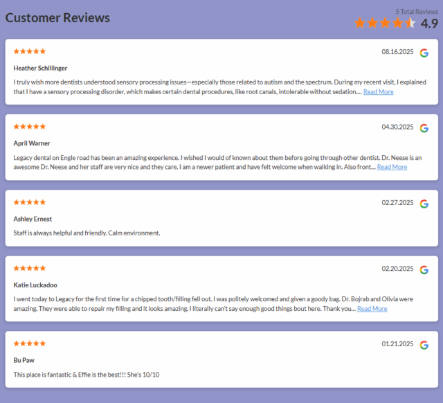 Google Business Reviews Showcase Reviews