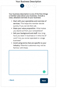 Your Business Description