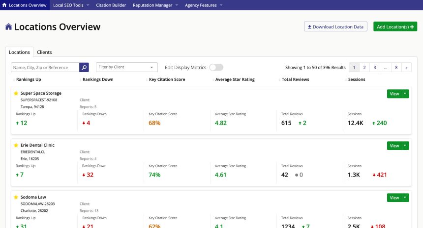 Locations Overview With Nav
