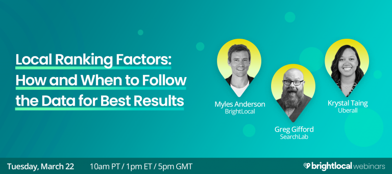 Local Ranking Factors: How and When to Follow the Data for Best Results | Webinar