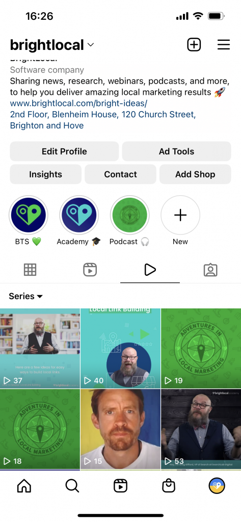 Brightlocal Video Feeds