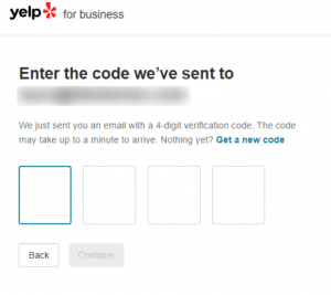 Yelp Email Code 2