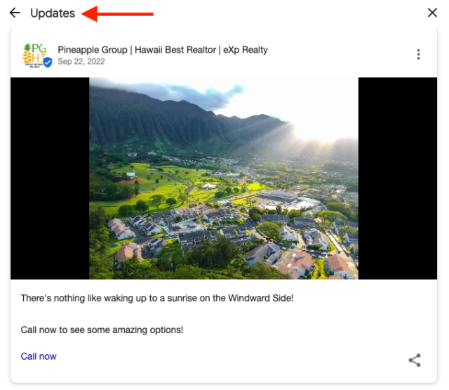Black Friday Google Post Example